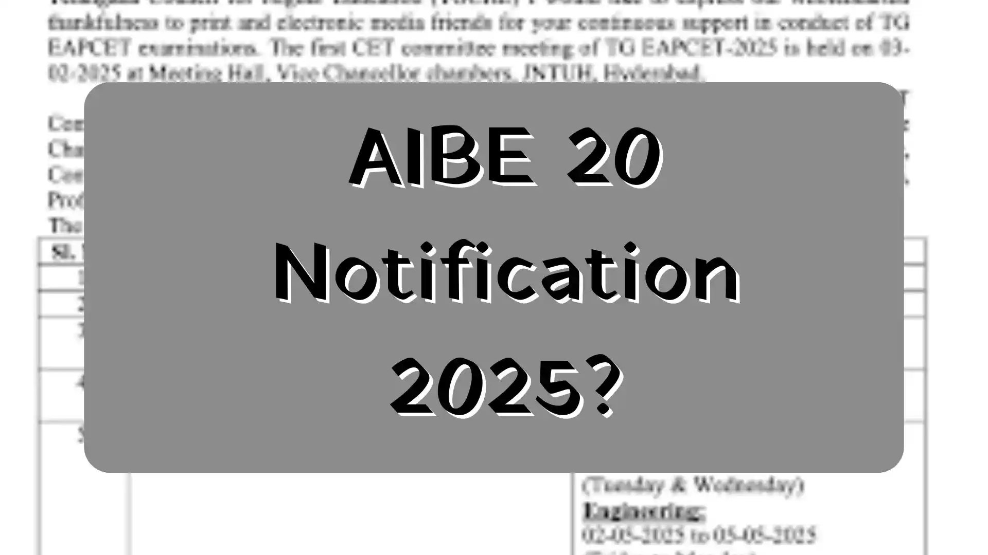 AIBE 20 Notification 2025 (All India Bar Examination): Exam Date, Admit Card